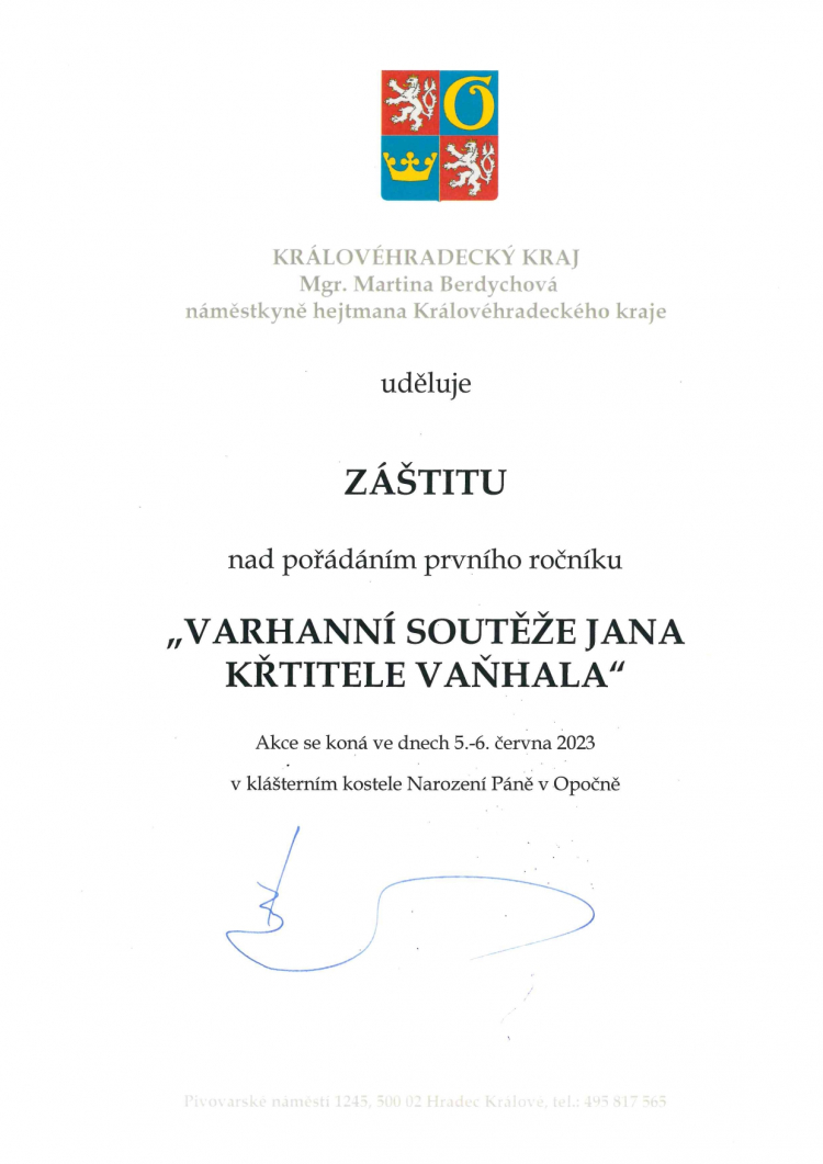 Varhanní soutěž Jana Křtitele Vaňhala 